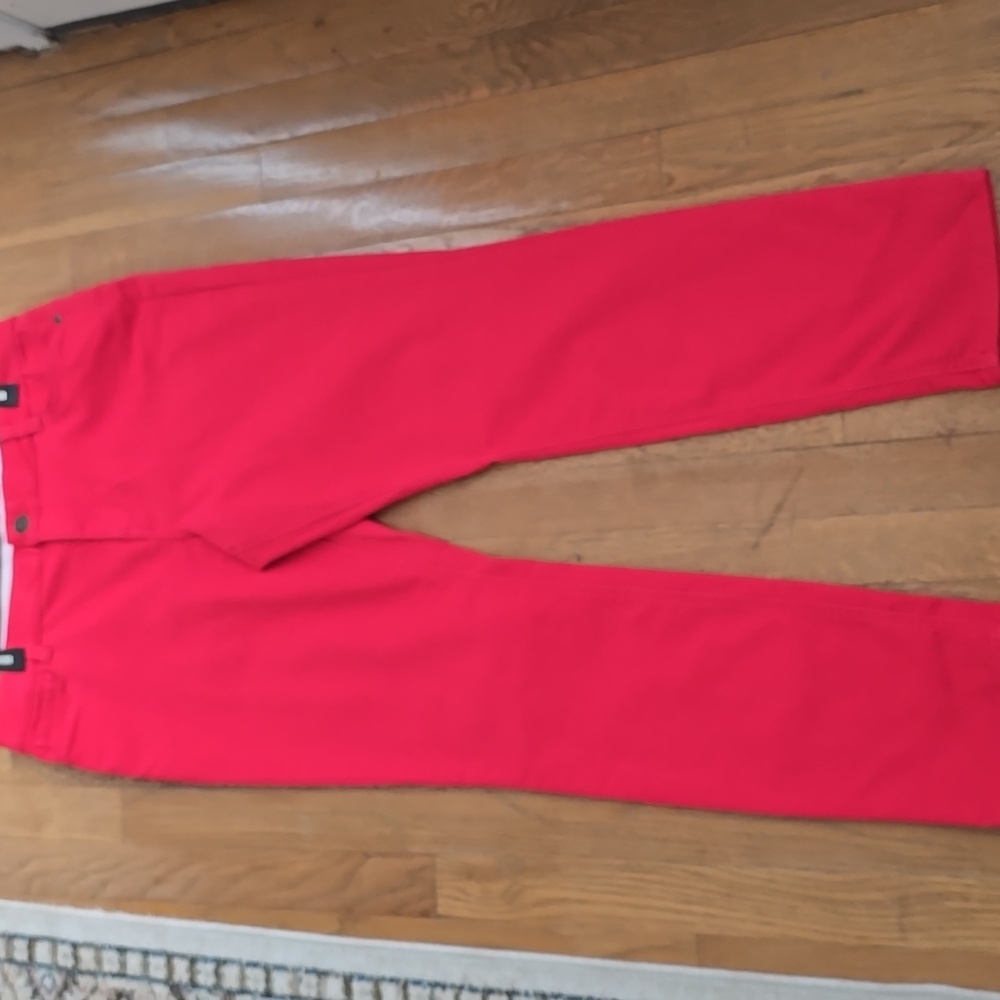 LIZ CLAIBORNE BRAND WOMEN'S PLUS SIZE RED STRETCH PANTS SIZE 14